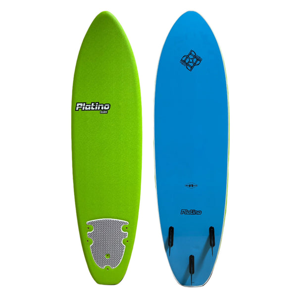 Platino 6ft 6 inch Soft Top Lime Azure Blue