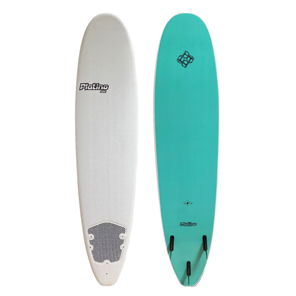 Platino 8ft Soft Top Softboard White Turquoise