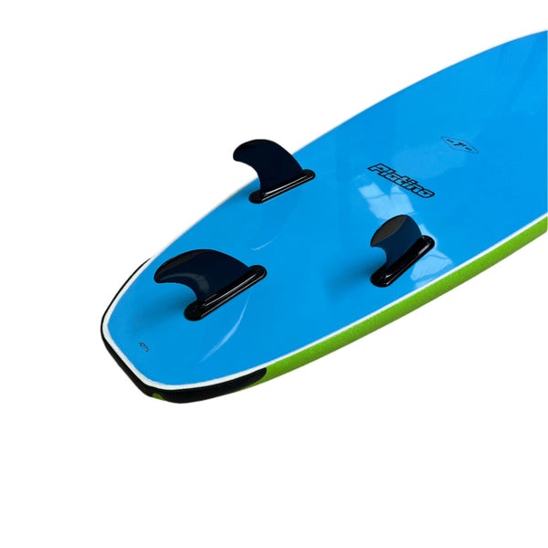 Platino 7ft Soft Top Softboard Lime Azure Blue