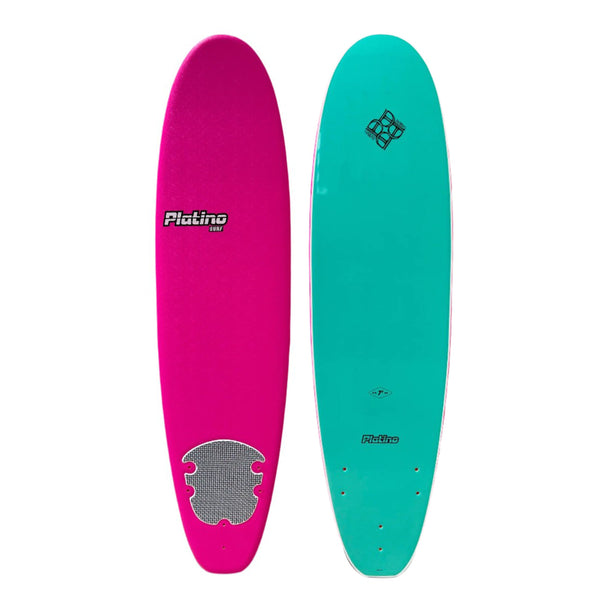 Platino 7ft Soft Top Softboard Pink Turquoise