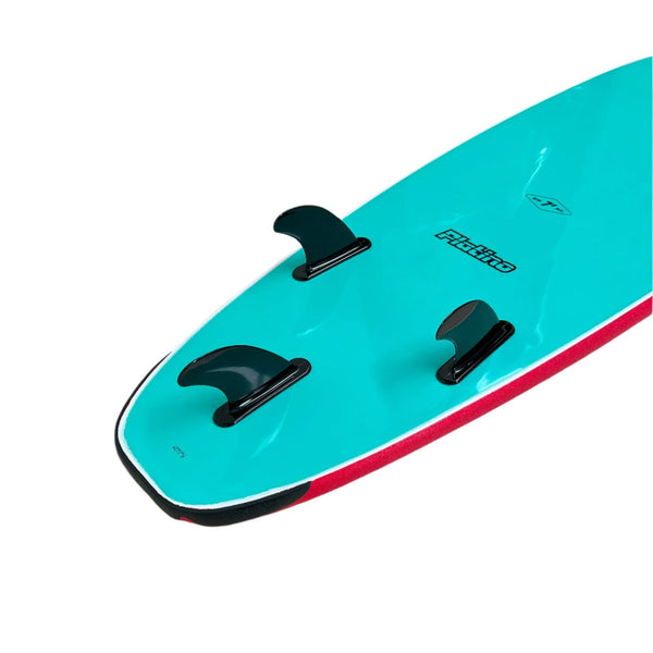 Platino 7ft Soft Top Softboard Red Turquoise