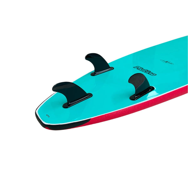 Platino 8ft Soft Top Softboard Red Turquoise