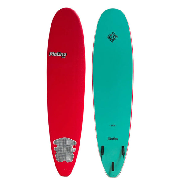 Platino 8ft Soft Top Softboard Red Turquoise