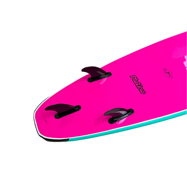 Platino 7ft Soft Top Softboard Turquoise Pink