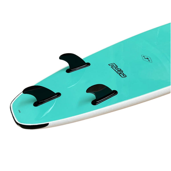Platino 7ft Soft Top Softboard White Turquoise