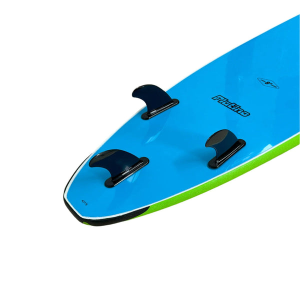 Platino 7ft 6inch Soft Top Softboard Apple Green Azure Blue