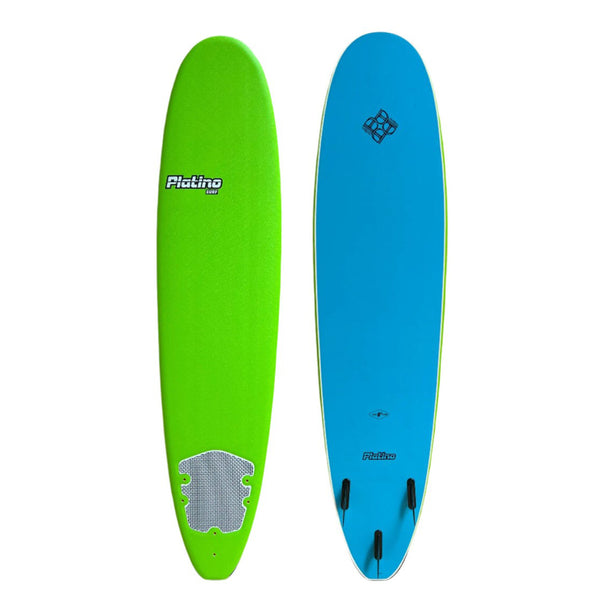 Platino 8ft Soft Top Softboard Lime Green Blue