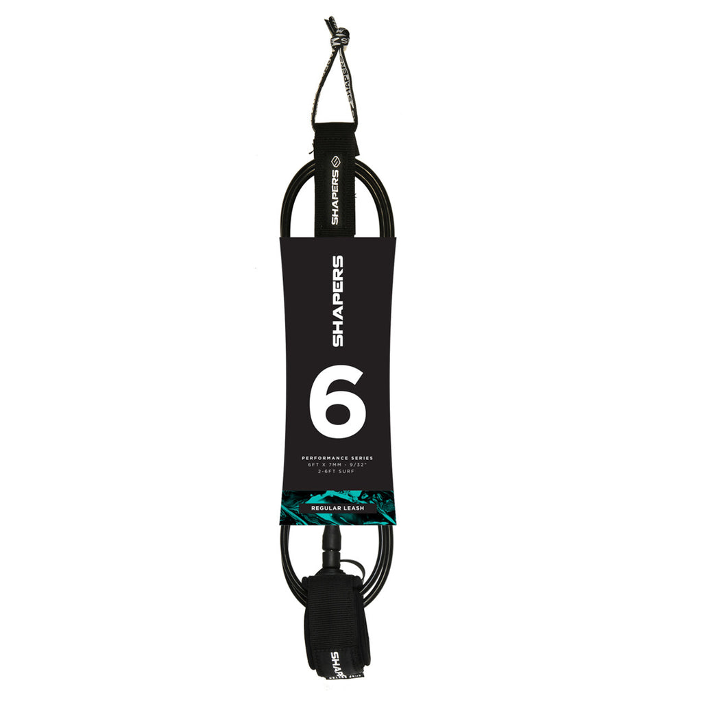 Shapers 6ft Regular Leash Black