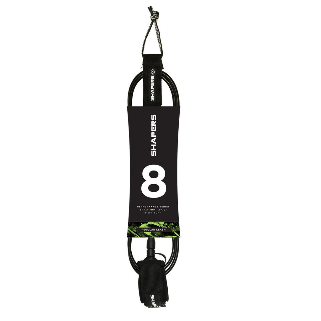 Shapers 8ft Regular Leash Black
