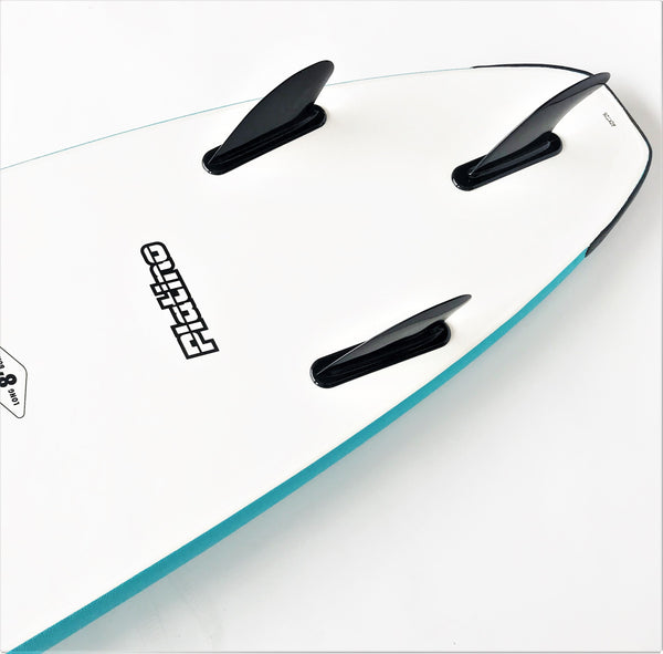 Platino 8ft Soft Top Softboard Azure Blue Apple Green