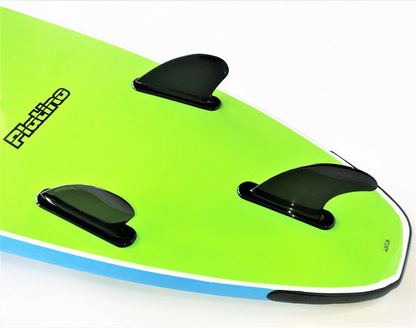 Platino 7ft 6inch Soft Top Softboard Azure Blue Lime