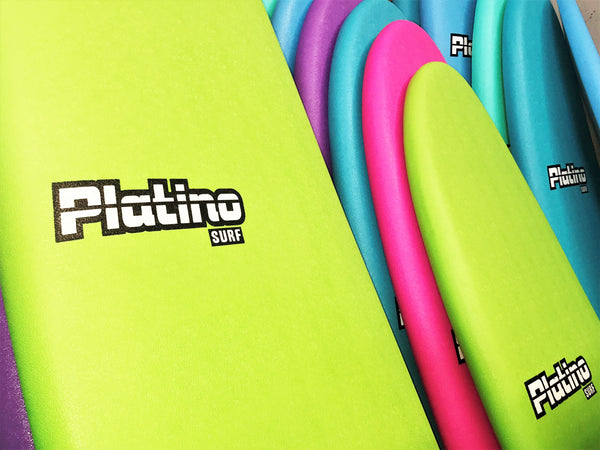 Platino 6ft 6 inch Soft Top Azure Blue Lime