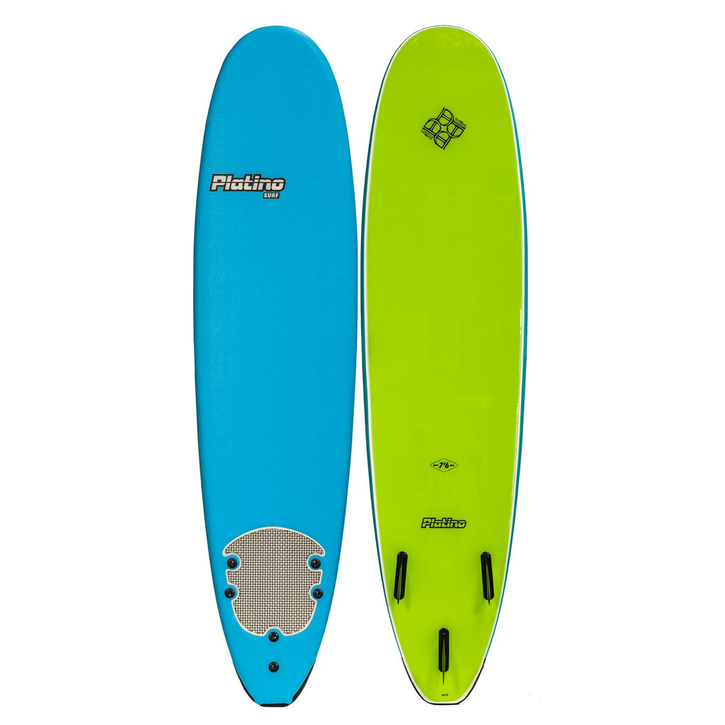 Platino 8ft Soft Top Softboard Azure Blue Apple Green www