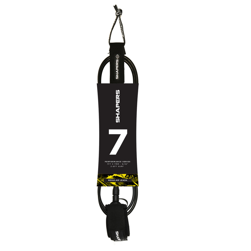 Shapers 7ft Regular Leash Black